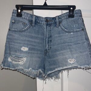 Lucky Brand Light Blue Distressed Jean Shorts